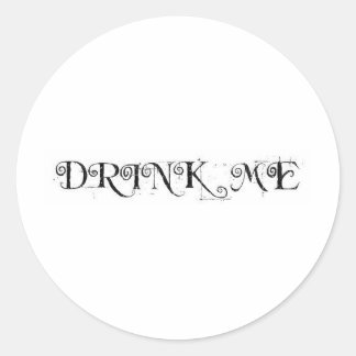 Sticker Rond Alice au pays des merveilles : Buvez-moi