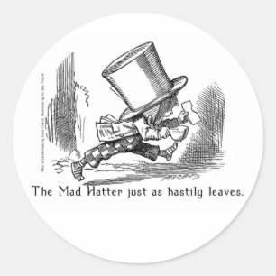 Sticker Rond Alice au pays des merveilles : Deux tailles d'art 