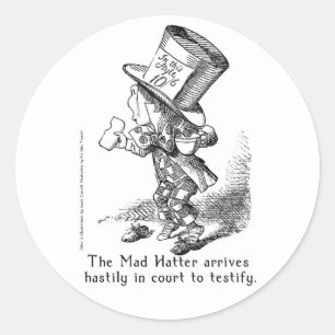 Sticker Rond Alice au pays des merveilles : Deux tailles d'art 