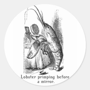 Sticker Rond Alice au pays des merveilles : Deux tailles d'art 