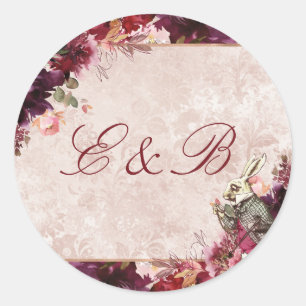 Sticker Rond Alice au pays des merveilles Élégant Mariage de mo
