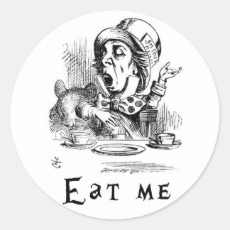 Sticker Rond Alice au pays des merveilles - Mange-moi
