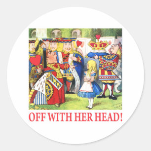 STICKER ROND ALICE - AVEC SA TÊTE !