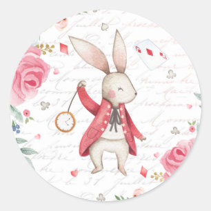 Sticker Rond Alice dans l'Onederland 1er anniversaire Tea Party