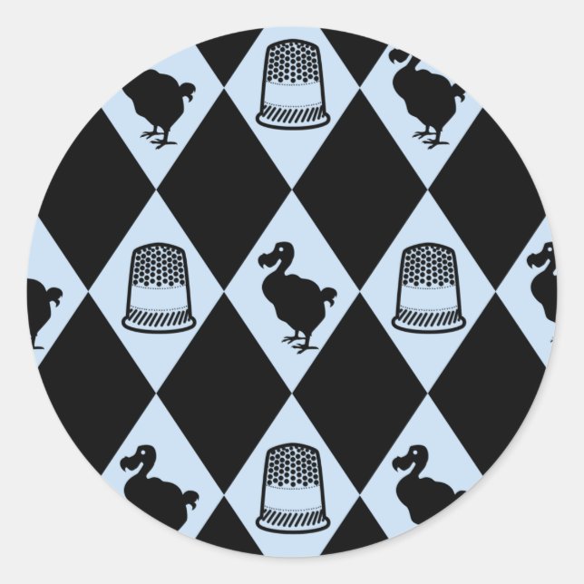 Sticker Rond Alice Dodo et Thimble Motif (Devant)