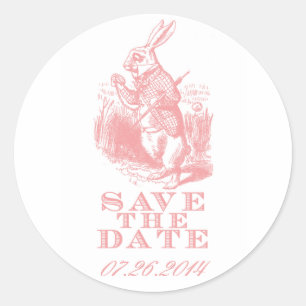 Sticker Rond Alice rose au pays des merveilles Économisez Stick