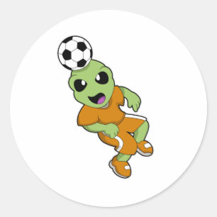 Sticker Rond Alien à Soccer Sports