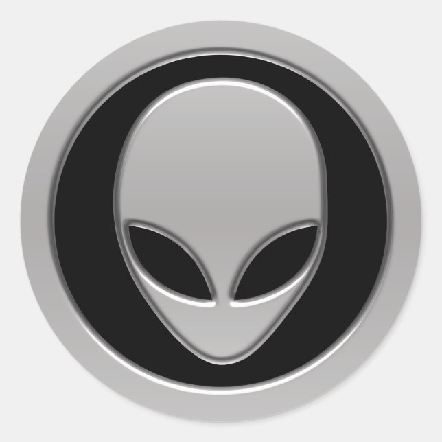 Sticker Rond Alien spatial (Devant)