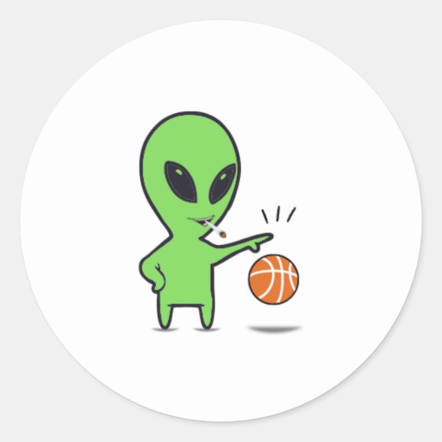 Sticker Rond Alien Stick Ball (Devant)