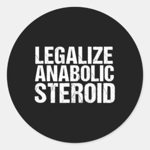 Sticker Rond Alignate Stéroïdes Anabolisants - Gym Bodybuilding