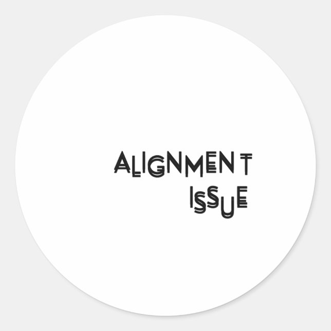 Sticker Rond Alignment Issue Minimalist Tech (Devant)