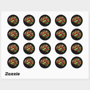 Sticker Rond Alimentation du cerveau