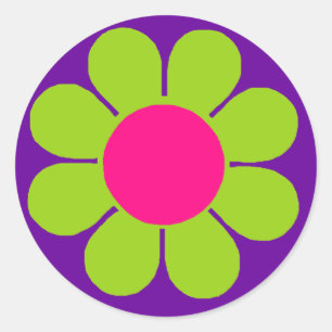 Sticker Rond Alimentation en fleurs