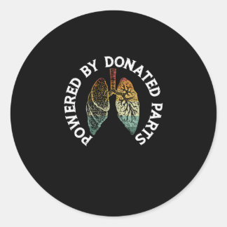 Sticker Rond Alimenté Par Des Pièces Donées Transplant De Poumo