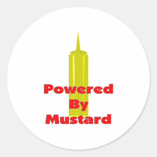 Sticker Rond Alimenté par Mustard (Devant)