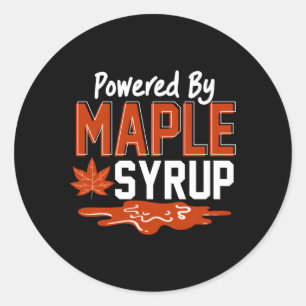 Sticker Rond Alimenté Par Sirop D'Érable Tapg D'Érable
