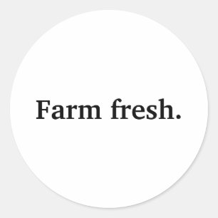 Sticker Rond Aliments locaux frais de ferme