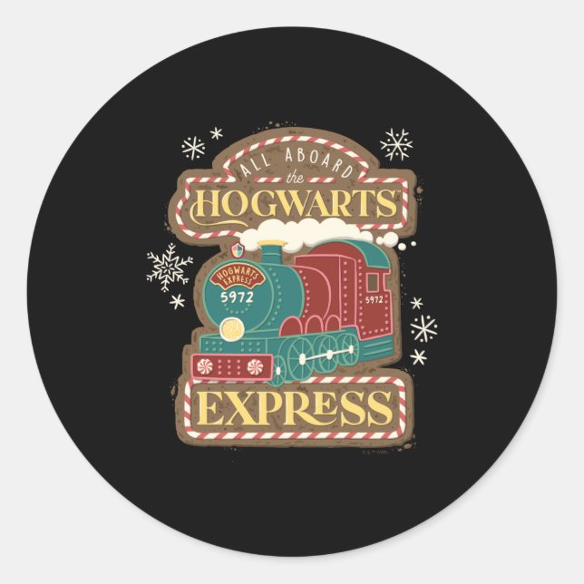 Sticker Rond All Aboard The Express Christmas Cookie  (Devant)