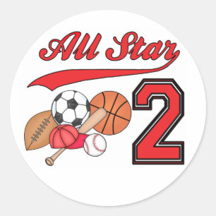 Sticker Rond All Star Sports 2e anniversaire
