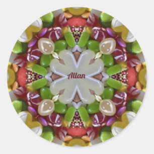 STICKER ROND ALLAN ~ BANDE DE PÂQUES ~