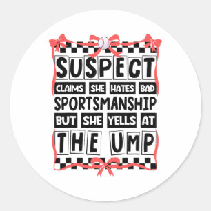 Sticker Rond Allégations suspectes qu'elle déteste par l'esprit