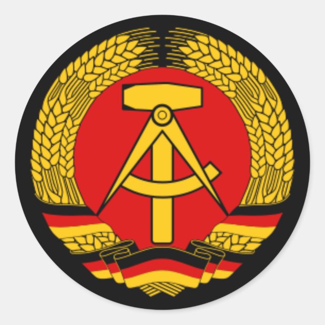 Sticker Rond Allemagne de l'Est DDR (Devant)