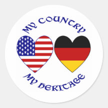 Allemagne USA Drapeau Coeurs Pays Patrimoine
