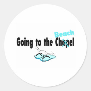 Sticker Rond Aller À La Plage