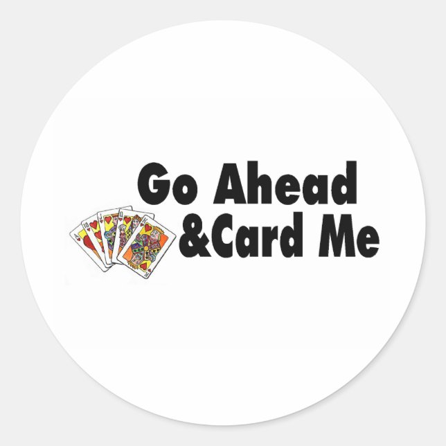 Sticker Rond Aller de l'avant et me carte (Devant)