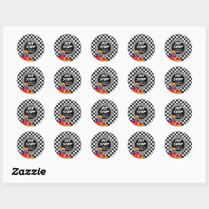 Sticker Rond Aller Kart temps pour recharger l'autocollant rond