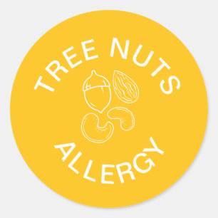 Sticker Rond Allergie aux fruits à coque