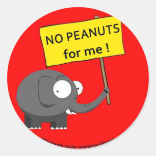 Sticker Rond Allergie des arachides