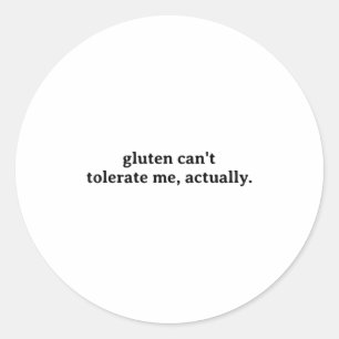 Sticker Rond Allergie drôle Intolérance alimentaire gluten ne p