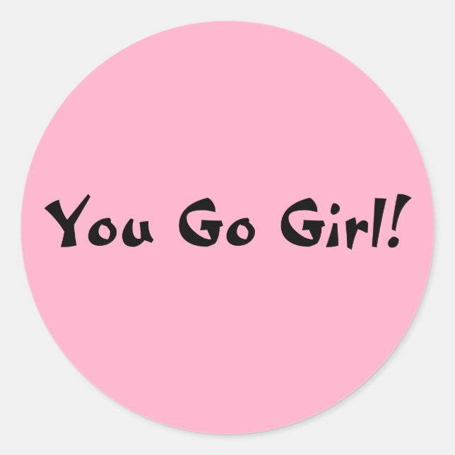Sticker Rond Allez, fille (Devant)