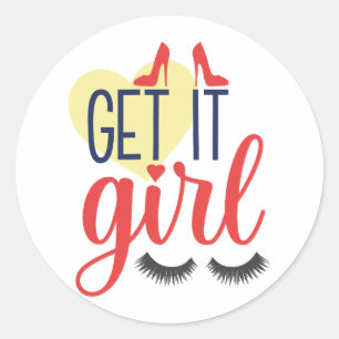 Sticker Rond Allez, ma fille ! Autonomisation des femmes