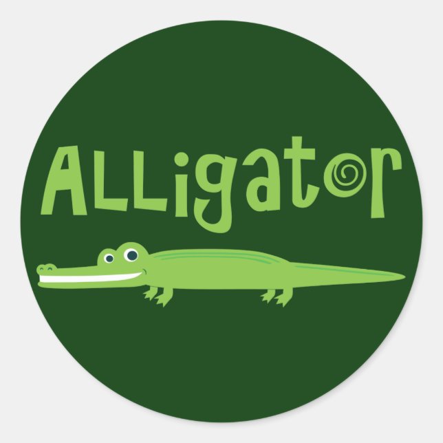 Sticker Rond Alligator (Devant)