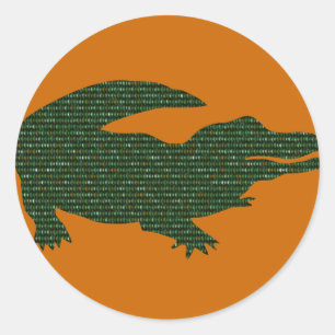 Sticker Rond Alligator