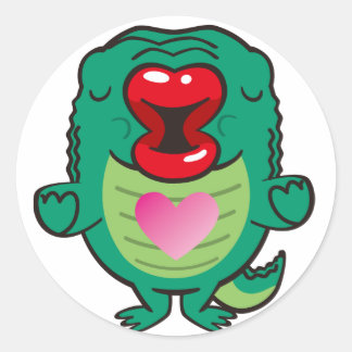 Sticker Rond alligator embrassant