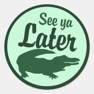 Sticker Rond Alligator ultérieur