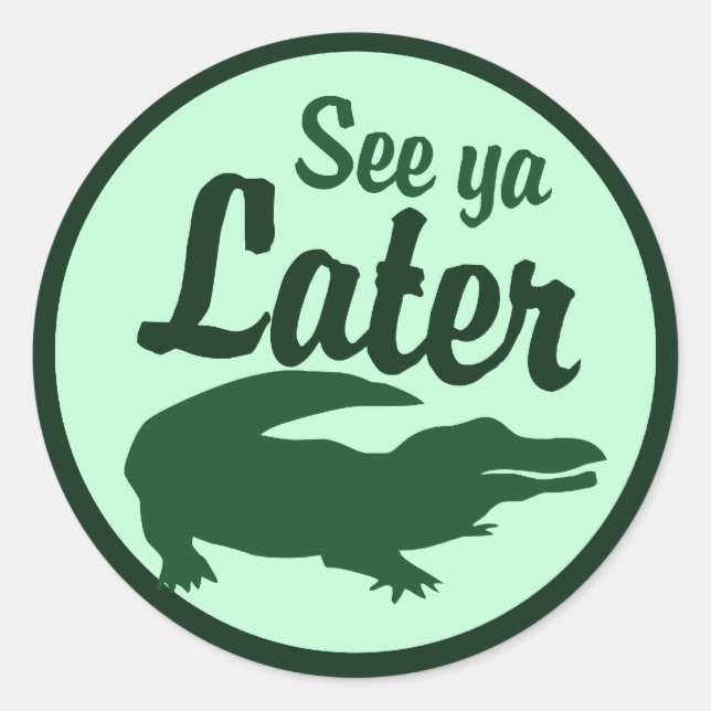Sticker Rond Alligator ultérieur (Devant)