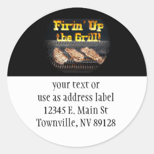 Sticker Rond Allumez le Grill !