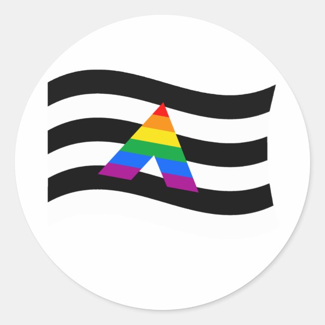 STICKER ROND ALLY FLAG WAVANT (Devant)