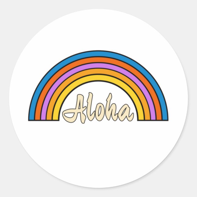 Sticker Rond aloha (Devant)