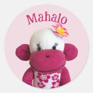 Sticker Rond Aloha Sock Singe