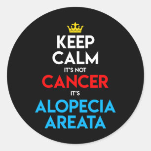 Sticker Rond Alopecia Areata Sensibilisation Perte de cheveux t