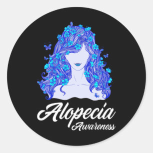 Sticker Rond Alopecia Guerrier Perte de cheveux Guerrier Alopec
