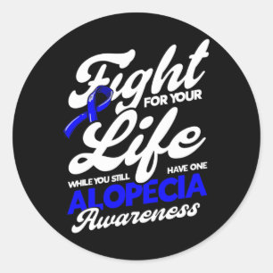 Sticker Rond Alopecia lutte pour votre vie