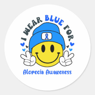 Sticker Rond Alopecia Sensibilisation au ruban Cadeaux de souti