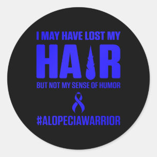 Sticker Rond Alopecia Sensibilisation Perte de cheveux Guerrier