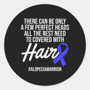 Sticker Rond Alopecia Sensibilisation Perte de cheveux Guerrier